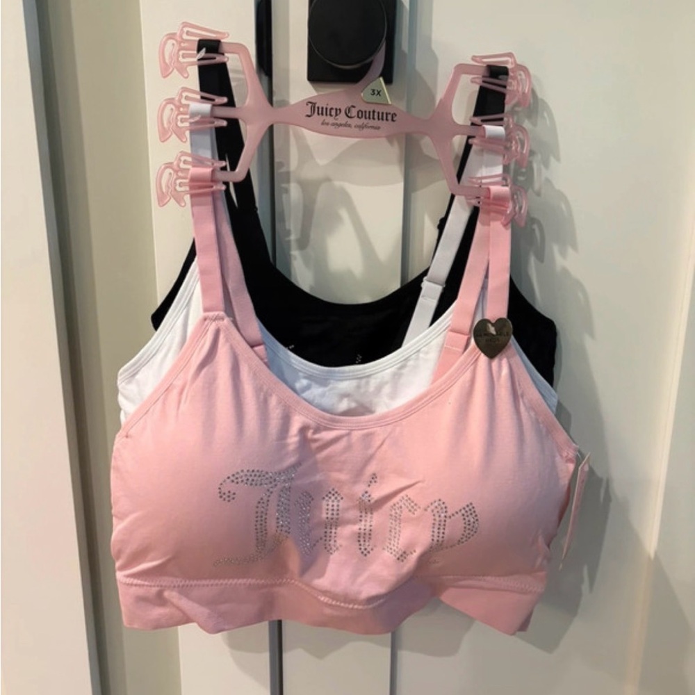 Brand new Juicy Couture Women's  Logo Bralette - 3 pack